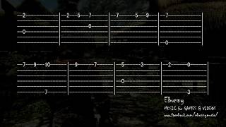 Skyrim Music  Dovahkiin Dragonborn Full Acoustic Guitar Tab by Ebunny Fingerstyle How to Play [upl. by Hachmann369]