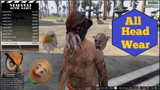 GTA V Online all maskscapshatsbandanasother headwear [upl. by Monro8]