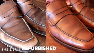 How 700 Ferragamo Loafers Are Professionally Restored  Refurbished [upl. by Tengdin]