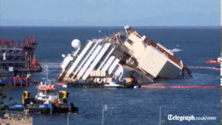 Costa Concordia recovery timelapse footage [upl. by Magdau]