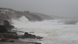 Massive Waves STORM Callum  Porthleven Cornwall [upl. by Nicky700]