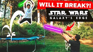 How DURABLE are the LIGHTSABERS from Galaxys Edge Star Wars Land [upl. by Ettenej553]