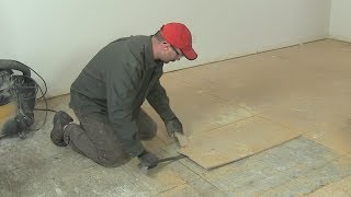 How To Remove Underlayment Subfloor [upl. by Aiuqcaj]