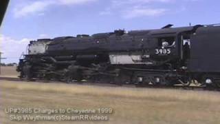 Union Pacific 3985 Catches FIRE on 1999 excursion [upl. by Rush996]