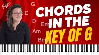 Key of G How to Form and Play Chords on Piano for beginners Piano Tutorial [upl. by Dinerman]