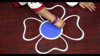 New year 2021 muggulu by easy rangoli Suneetha  Amazing New year Kolam rangoli designs [upl. by Nahn]