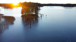 Wild Ice Skating In Sweden [upl. by Helbonia871]