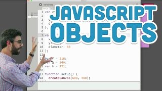 23 JavaScript Objects  p5js Tutorial [upl. by Kehoe]