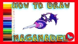 How To Draw Naganadel From PokemonColoring and Drawing For Kids [upl. by Renruojos]