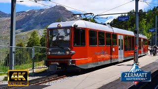 Full Train ride to Gornergrat Zermatt Switzerland  Beautiful views extend Version  4K [upl. by Devonna]