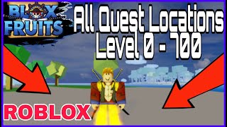 All Quest Locations  Level 0  700  Blox Fruits  Roblox  Part 3 [upl. by Lavena]