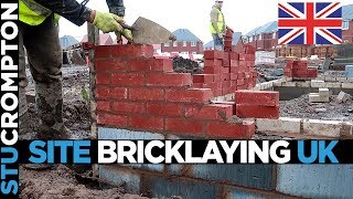 Site Bricklaying UK House Footings [upl. by Carhart91]