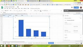 Making a Simple Bar Graph in Google Sheets 42018 [upl. by Ahsiuqal474]