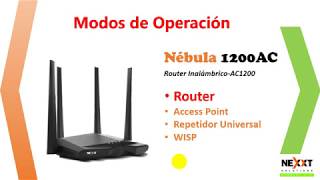 Nexxt Solutions  Nebula 1200AC  Configuración como router [upl. by Ahsienauq]