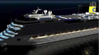 3D Costa Concordia sinking  Laffondamento [upl. by Spindell]