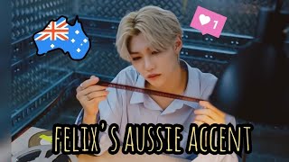 Felix speaking english with Australian accent 필릭스  Stray Kids 스트레이키즈 [upl. by Samuele]