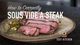 How to Sous Vide a New York Strip Steak Recipe [upl. by Oeram]