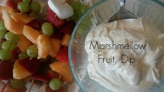 Marshmellow Fruit Dip 3 Ingredient Recipe [upl. by Laraine]