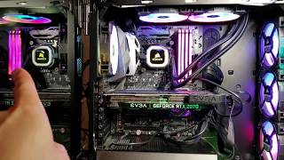 EVGA Geforce RTX 2070 XC Gaming amp EVGA Powerlink with Corsair RGB Setup [upl. by Mohandas362]