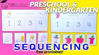 SEQUENCING ACTIVITY FOR PRESCHOOL amp KINDERGARTEN  Free Printables by Totschooling [upl. by Buyers]