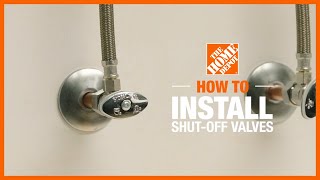 How to Install Shutoff Valves  The Home Depot Plumbing Tips [upl. by Yorick377]