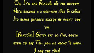 Prince Ali  Aladdin Lyrics [upl. by Anhoj414]