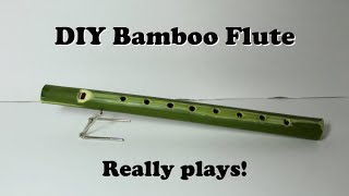 DIY Bamboo Flute Simple and free [upl. by Dmitri]