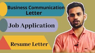 Job Application  Resume letter  Business Communication  Letter [upl. by Esac544]