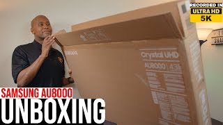 2021 Samsung AU8000 Crystal UHD 4K TV UNBOXING [upl. by Terina491]