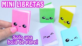 DIY MINI LIBRETAS CON SOLO UNA HOJA DE PAPEL [upl. by Eiralih690]