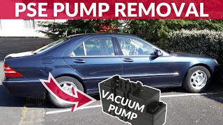 How to remove PSE pump central locking vacuum pump  Mercedes S Class W220 [upl. by Romeyn98]