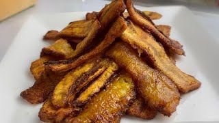 HOW TO MAKE FRIED PLANTAIN JAMAICAN STYLE [upl. by Boycey]