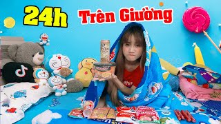 Thử Thách 24h Sống Trên Giường  Vê Vê Channel [upl. by Alyacim]