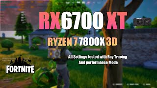 RX 6700 XT  Fortnite  All Settings Tested with Ray Tracing [upl. by Esetal]