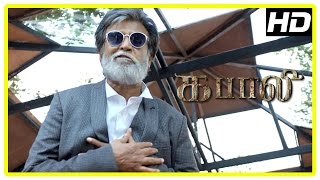 Kabali Tamil movie  Rajini Mass Scene  Radhika Apte  Kishore  Winston Chao  John Vijay  Dinesh [upl. by Enimsaj]