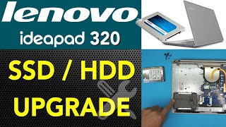 Lenovo Ideapad 320 SSD HDD Upgrade  Step by Step [upl. by Atalya]