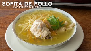 COMO PREPARAR SOPITA DE POLLO FÁCIL Y RÁPIDO  COMIDA PERUANA  ACOMERPE [upl. by Esyle]