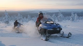 Snowmobile ride in Lapland  FINLAND [upl. by Eseela]