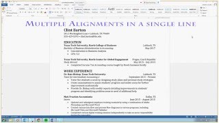 Align text left and right on same line  Microsoft Word [upl. by Kristel559]