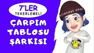 ÇARPIM TABLOSU 7LER ŞARKISI  KOLAY EZBERLEME  TEKERLEME  ANİMASYON [upl. by Airdnaxila]