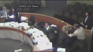 California Deputy Attorney General Tackled By Bailiff In Courtroom [upl. by Otilopih715]