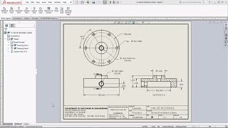 SolidWorks Sheets Drawing Views and Dimensioning [upl. by Zennie]