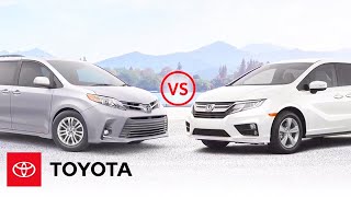 2020 Toyota Sienna vs Honda Odyssey Head to Head Comparison  Toyota [upl. by Ennylyak16]