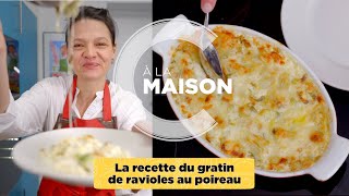 Recette du gratin de ravioles au poireau [upl. by Artie]