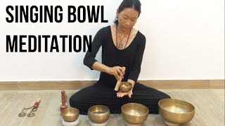 SINGING BOWL MEDITATION  Relaxation  Healing  stress relief [upl. by Pickett]