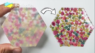 How to sand and polish epoxy resin coaster  Resin Diy [upl. by Enorel]