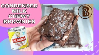 How to make chewy brownies  Condensed milk chewy brownies  easy brownies recipe  Brams vlog 5 [upl. by Spillihp469]