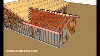 How To Attach Home Addition Roof Framing To Existing Sloping Roof [upl. by Notgnilliw470]