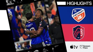 FC Cincinnati vs St Louis CITY SC  Full Match Highlights  May 18 2024 [upl. by Enimzzaj]