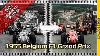 HD Color 1955 Belgian F1 Grand Prix at Spa Francorchamps  Race  Documentary 4k 50fps [upl. by Abey]